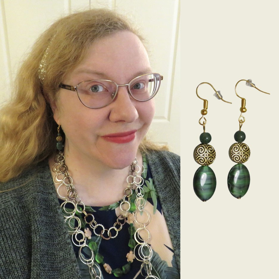 DIY bead soup earrings