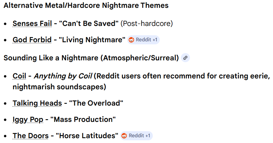 AI-generated list
