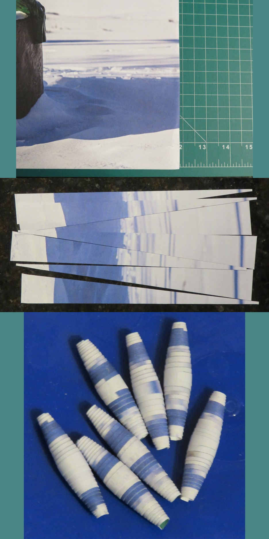 Paper bead page to bead example