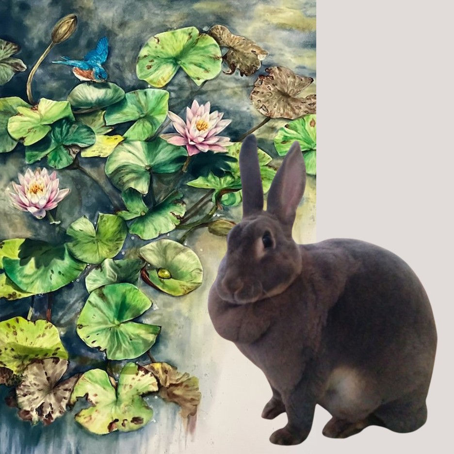 SIA artwork improved with rabbit