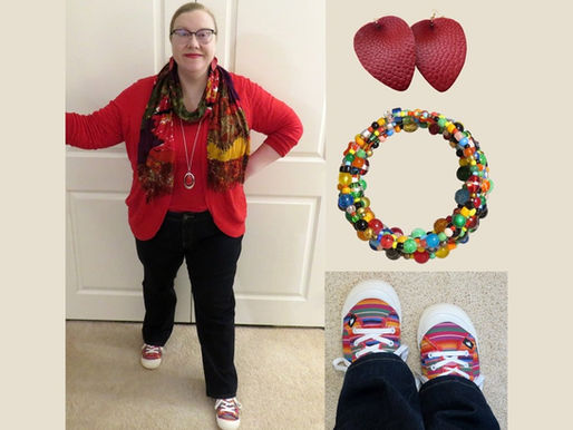 How to Start a Colorful Fall Outfit with a Scarf for SIA André Derain