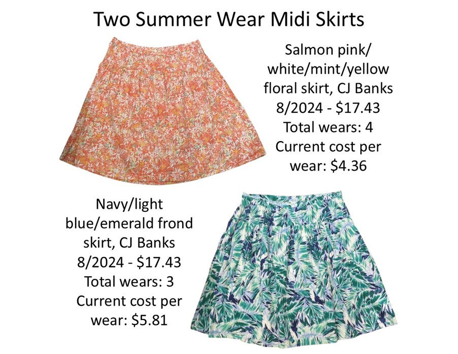 Last Chance Summer Outfits: Two Cotton Midi Skirts