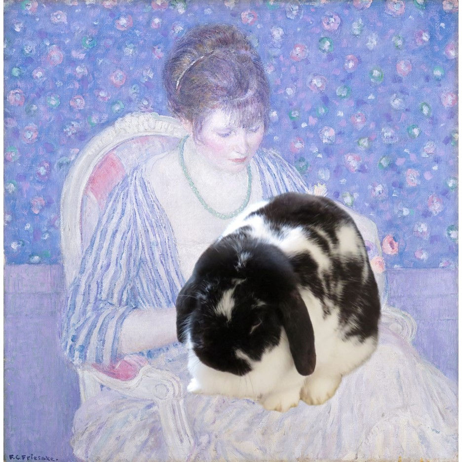 SIA artwork improved with rabbit