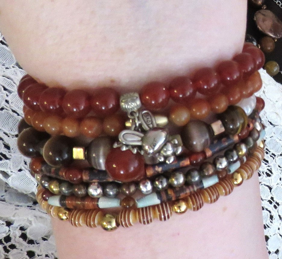 DIY beaded bracelet stack