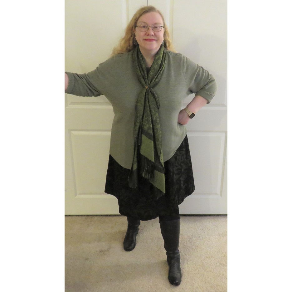 Plus size winter outfit idea for women over 40