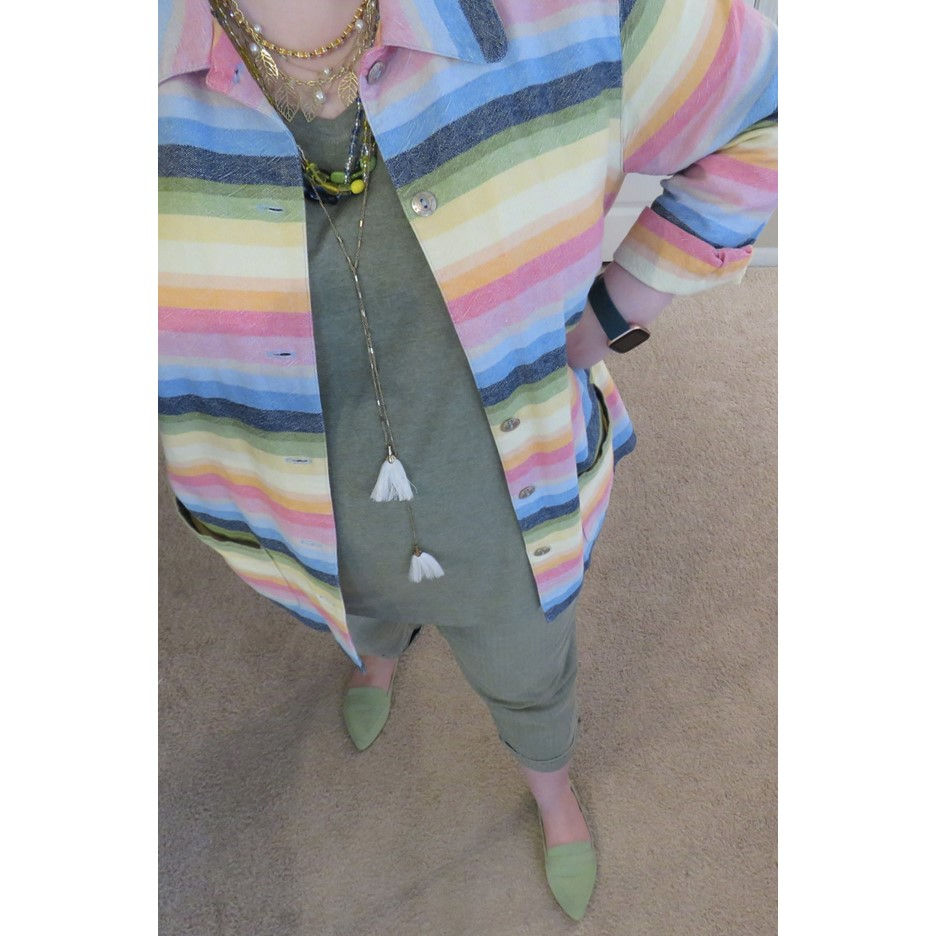 Plus size summer outfit idea for women over 40