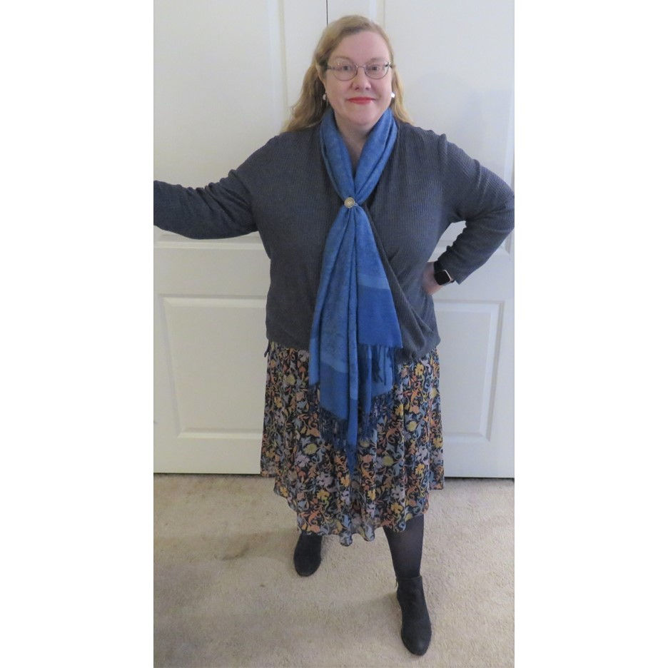 Plus size winter outfit idea for women over 40