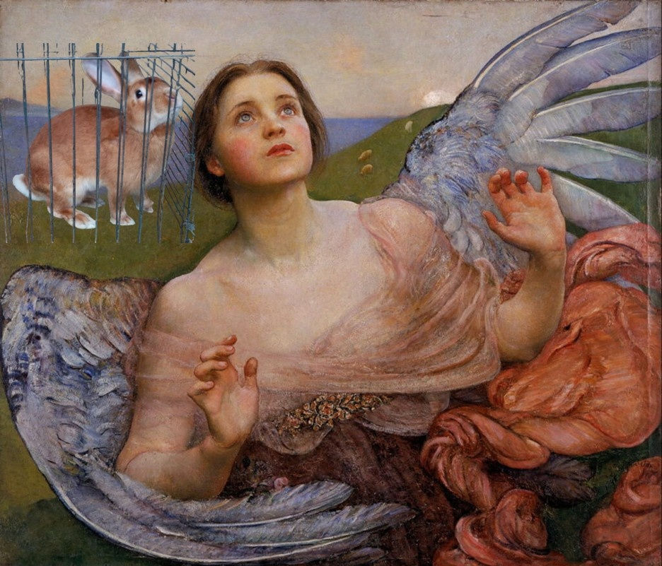 SIA artwork improved with rabbit