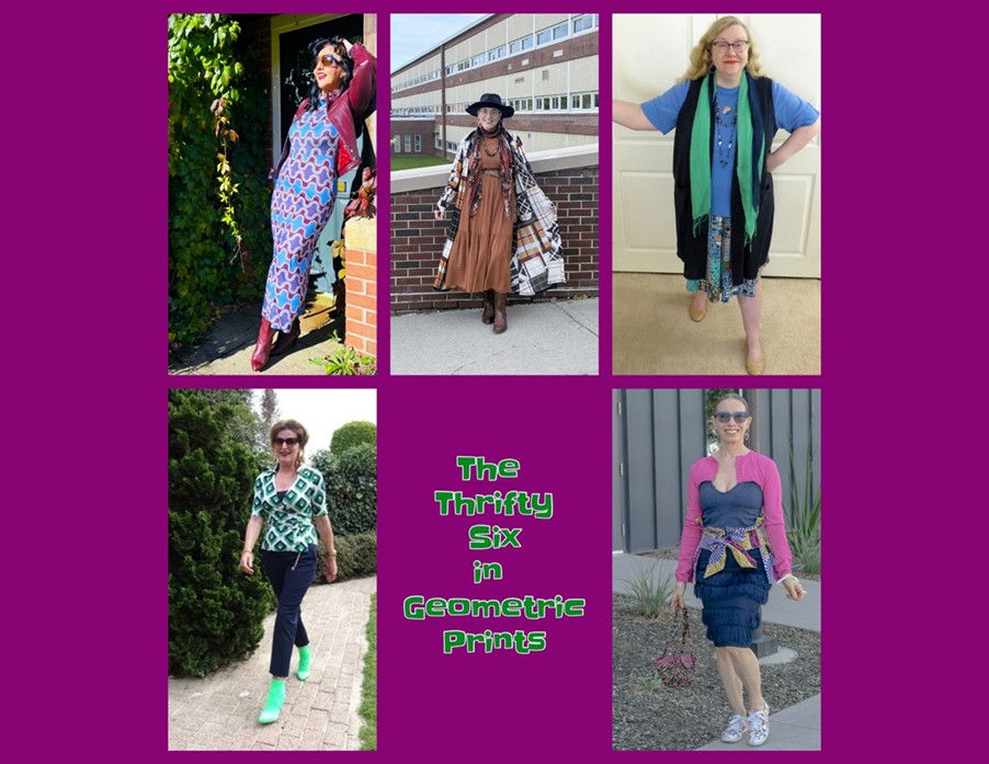 Styling a Colorful Print Skirt with the Thrifty Six: Geometry