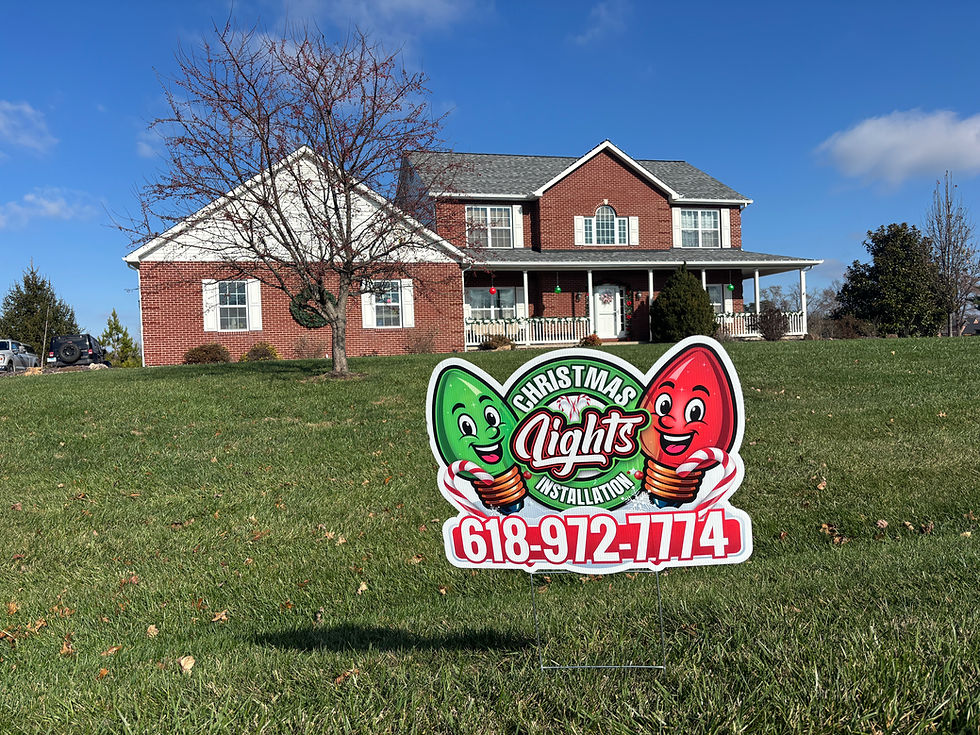 Custom Christmas Light Installation on a residential home