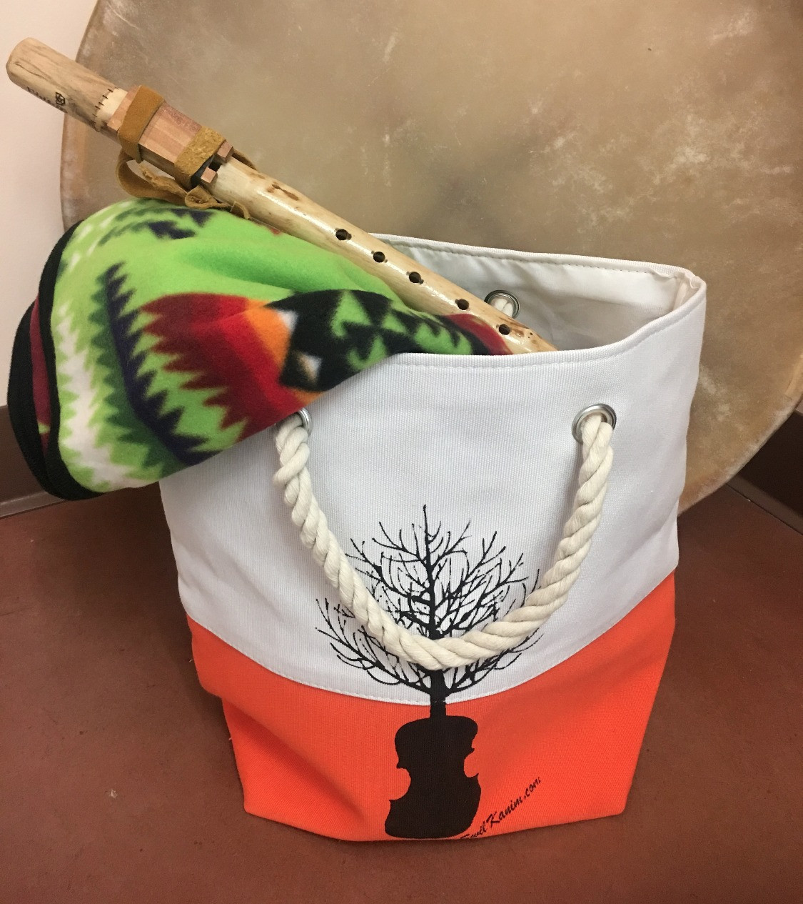 Swil Kanim Tree/Violin Tote Bag (ORANGE)