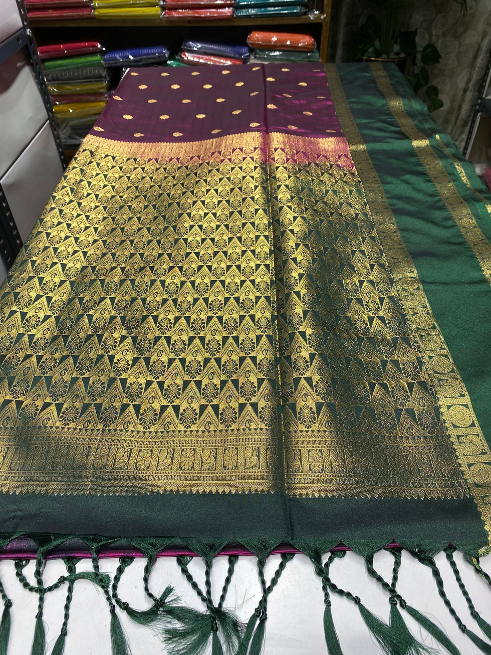 Thumbnail: Beetroot Green Luxe vegan soft silk