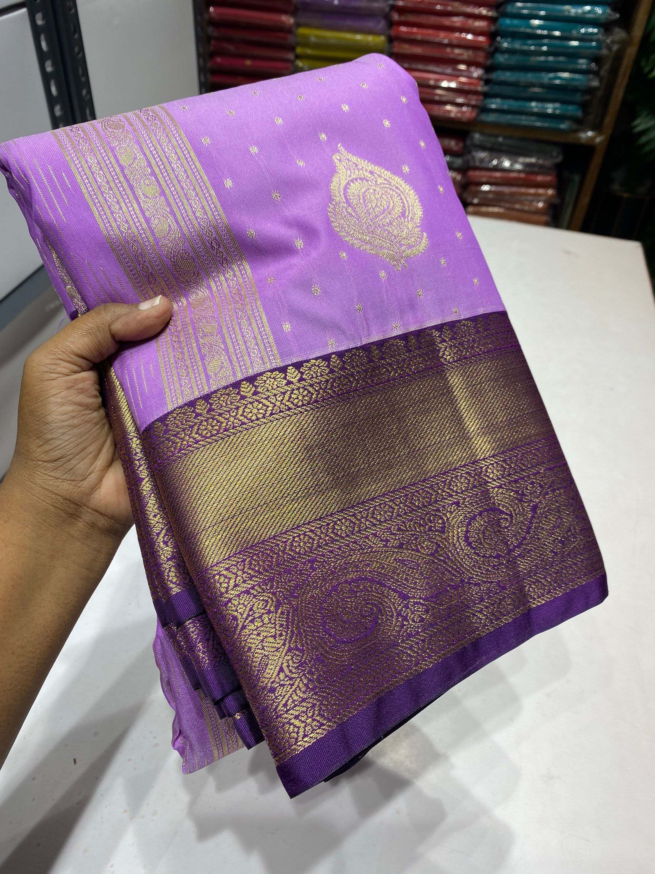 Lavender Purple vegan Kanjivaram