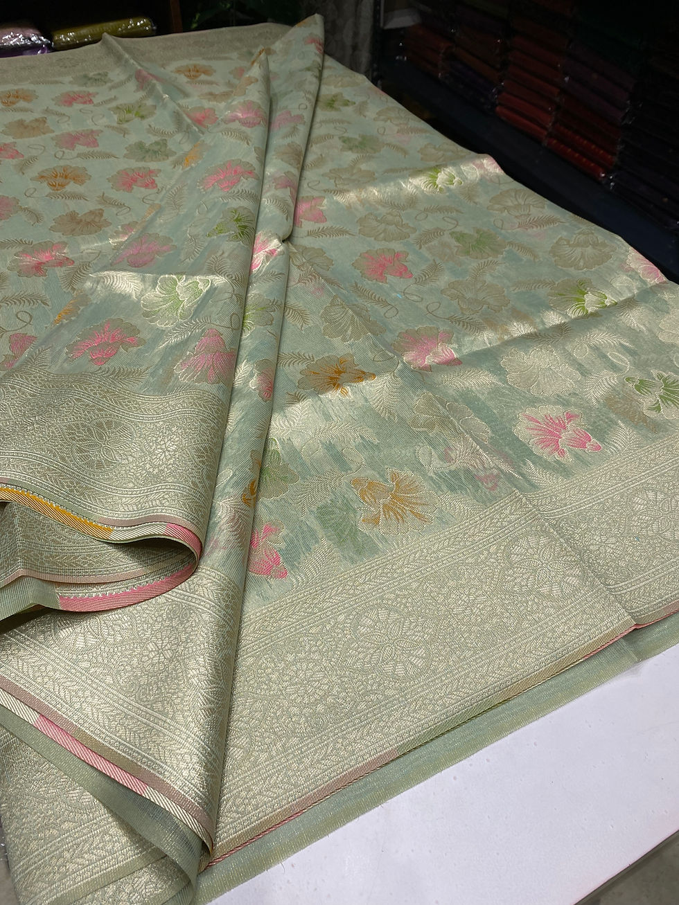 Thumbnail: Budget buy- Ice Green Tissue floral elegance 