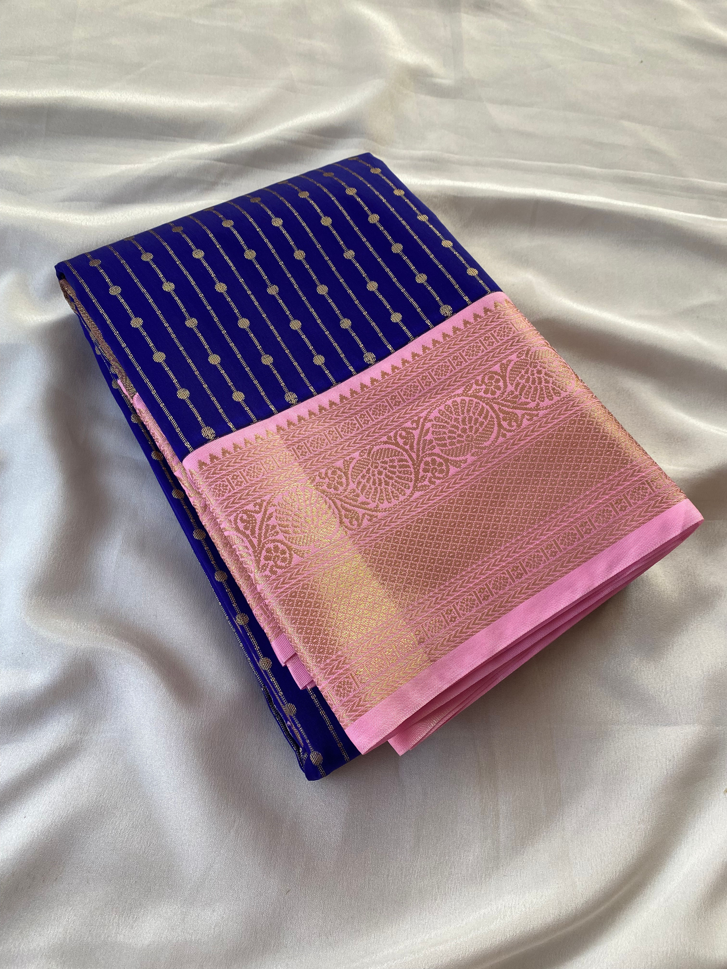 Royal Blue Blush dotted motifs