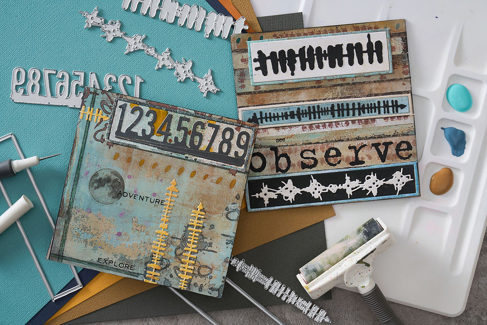 Thumbnail: Gently Used - Sizzix Thinlits Die Set 7PK Borderlines by Seth Apter-666906