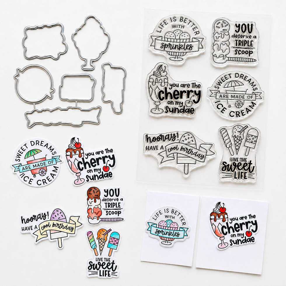 Thumbnail: CPD - Life is Better with Sprinkles Stamp & Die Set-CPD1690