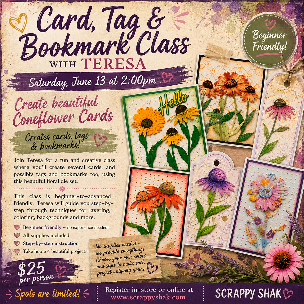 Coneflower Card, Tag, & Bookmark Class