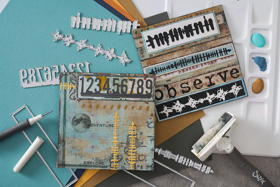 Thumbnail: Gently Used - Sizzix Thinlits Die Set 7PK Borderlines by Seth Apter-666906