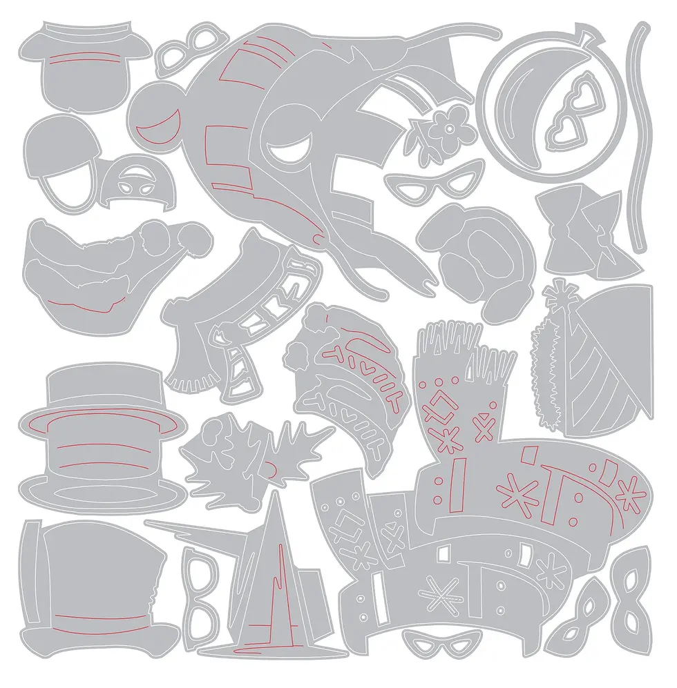 Thumbnail: Sizzix Thinlits Die Set 24PK Small Accessories by Tim Holtz- 667220