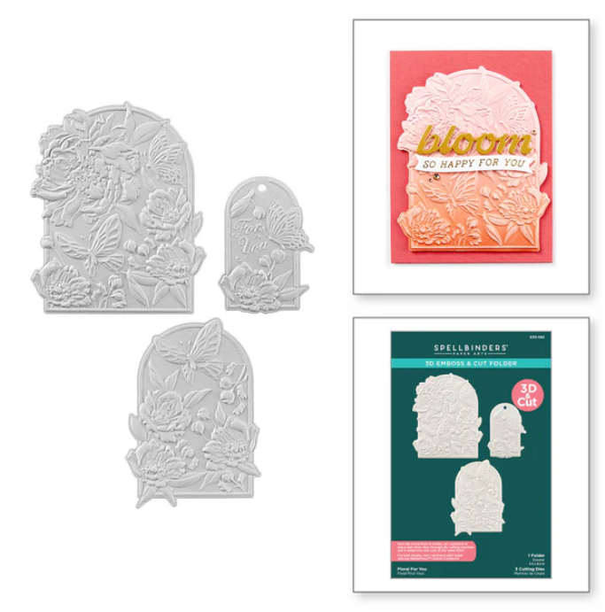 Spellbinders- Floral For You 3D Emboss & Cut Folder-  E3D-082