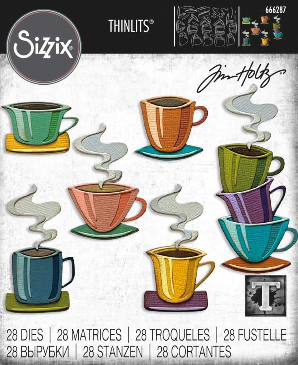 Sizzix Thinlits Dies Papercut Cafe By Tim Holtz - 666287