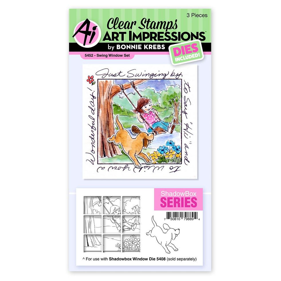 Art Impressions Windows To The World Stamp & Die Set - Swing Sku:Ai5452