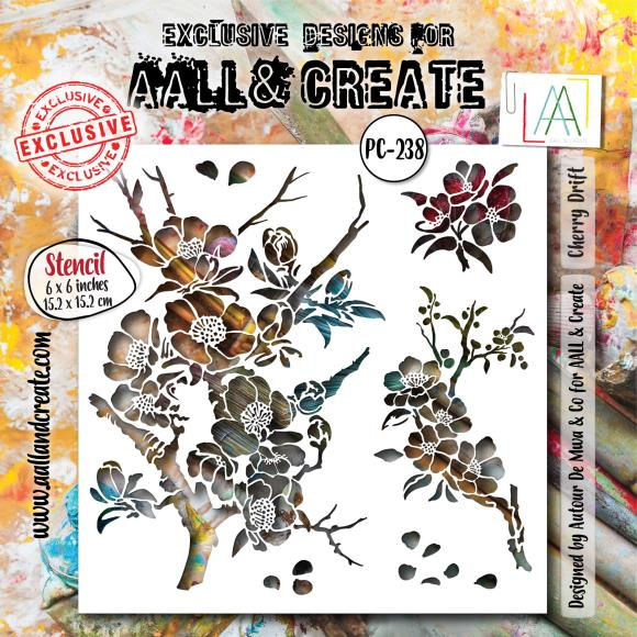AALL And Create Stencil 6"X6"-Cherry Drift-5A002X1P-1GXZJ