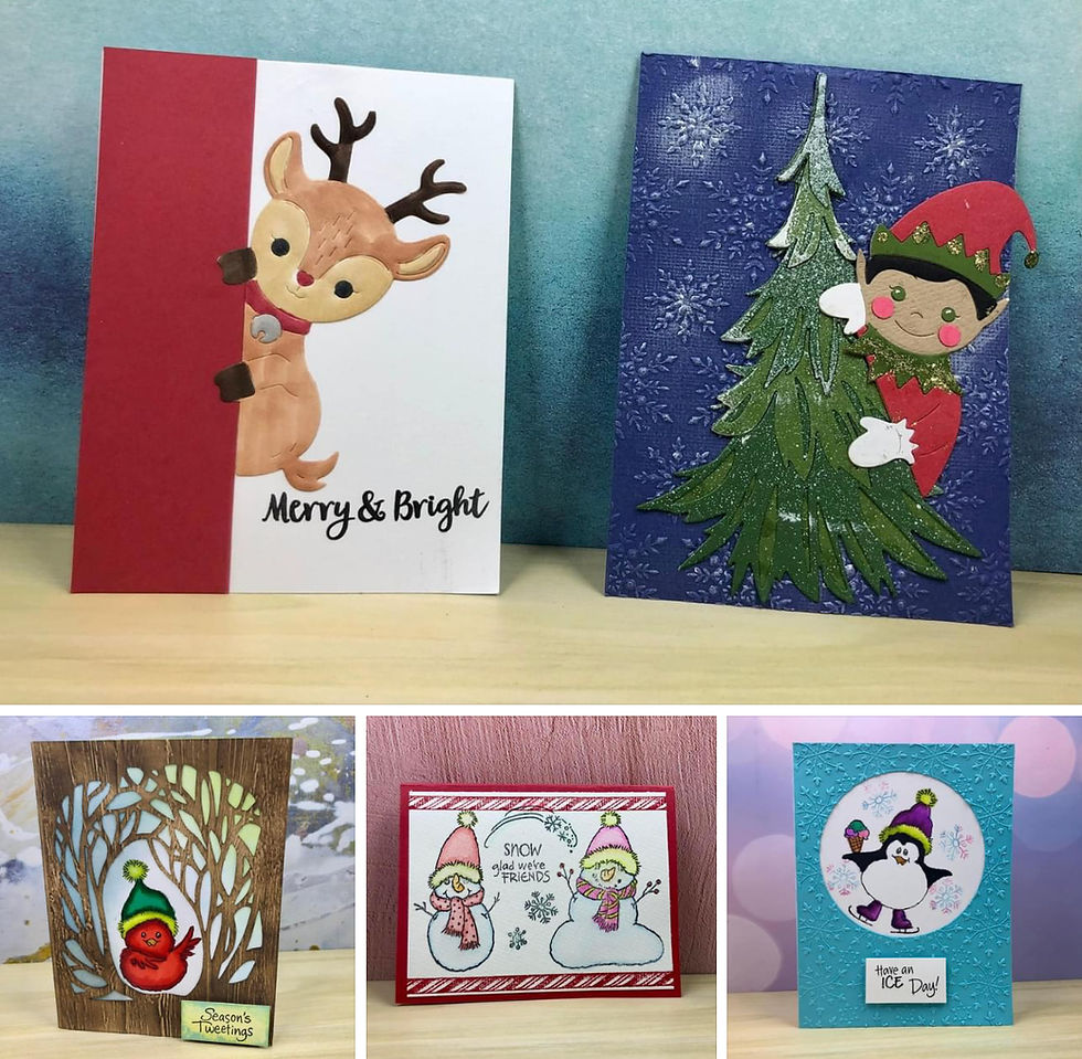 Christmas Card Class - Make 5 Christmas Cards!