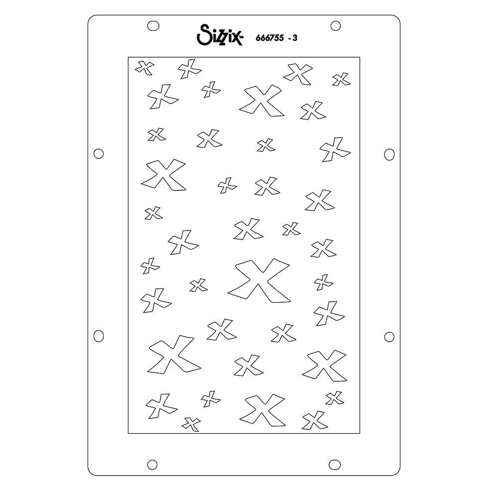 Thumbnail: Sizzix Studio Stamps Set 11PK /3PK Stencils  Feed your Soul by Cat Kerr-666755