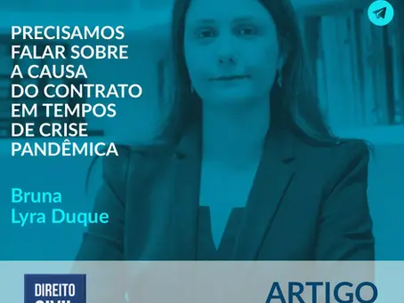 Precisamos falar sobre causa do contrato em tempos de crise pandêmica