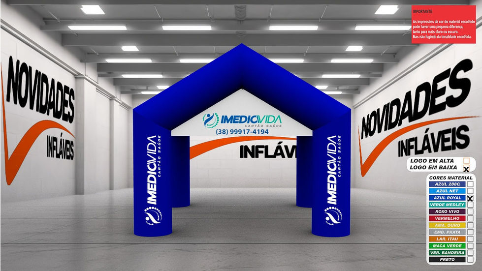 Mídia desenvolvida para Infláveis de Grande Porte