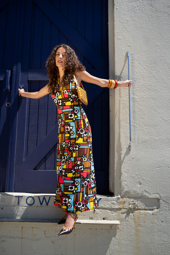 70'S POP ART HALTERED MAXI (XS) | YABUT STUDIOS