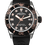 Thumbnail: mechanical automatic black and rose gold color watch with black rubber strap