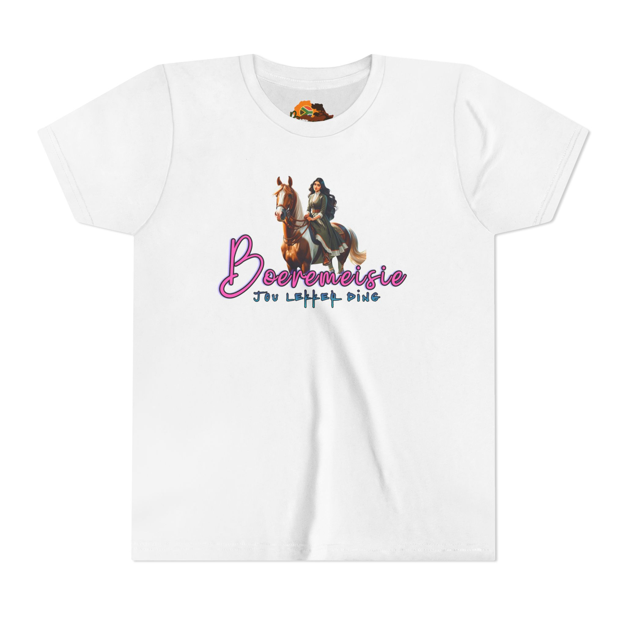 Youth Short Sleeve Tee - Girls Boeremeisie Horse