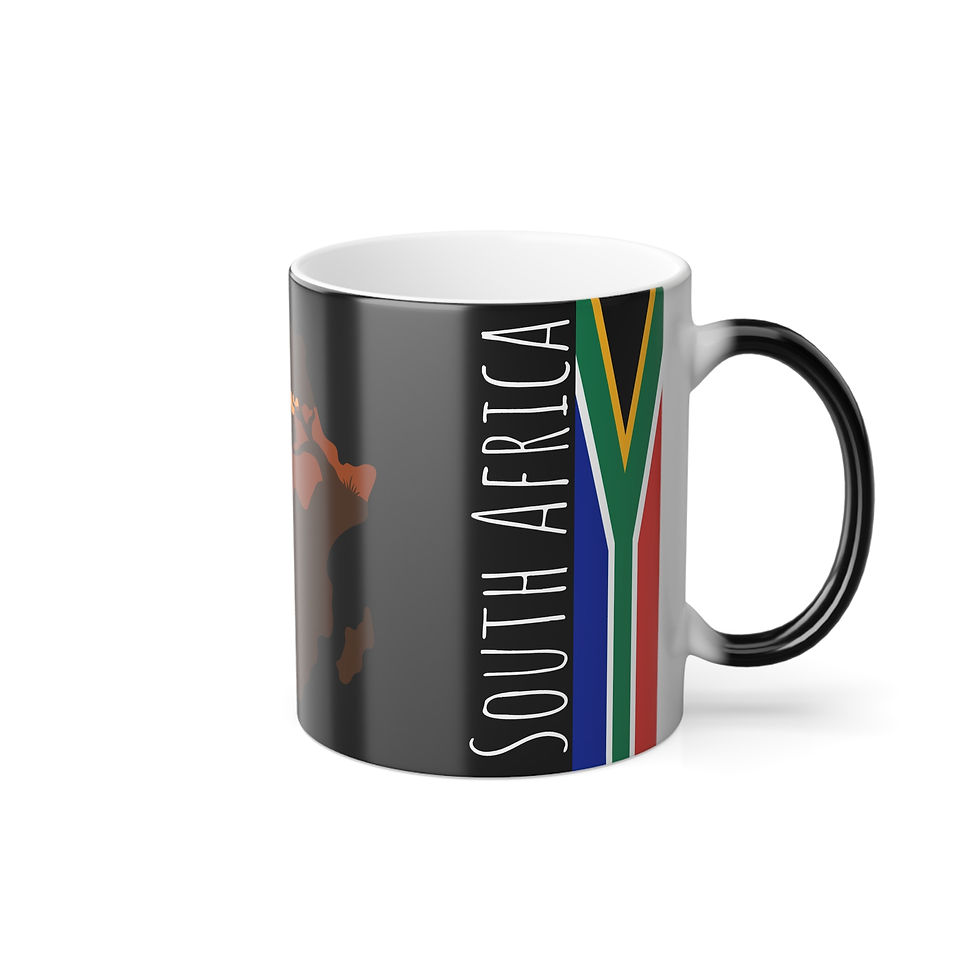 Thumbnail: Color Morphing Mug: South African - Africa Mug, Heat Sensitive