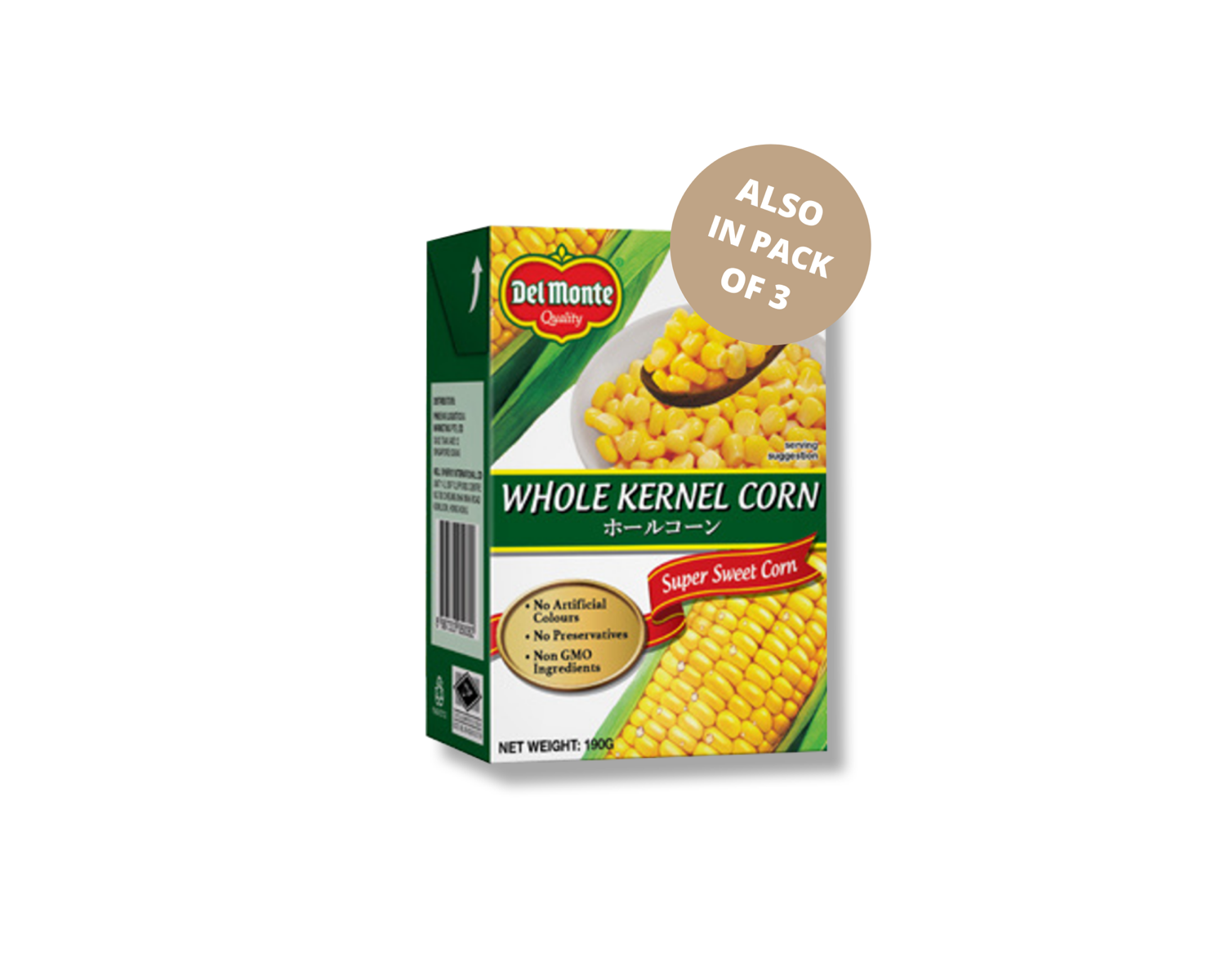 Whole Kernel Corn Tetra Recart - 190g X 3 (Thailand)