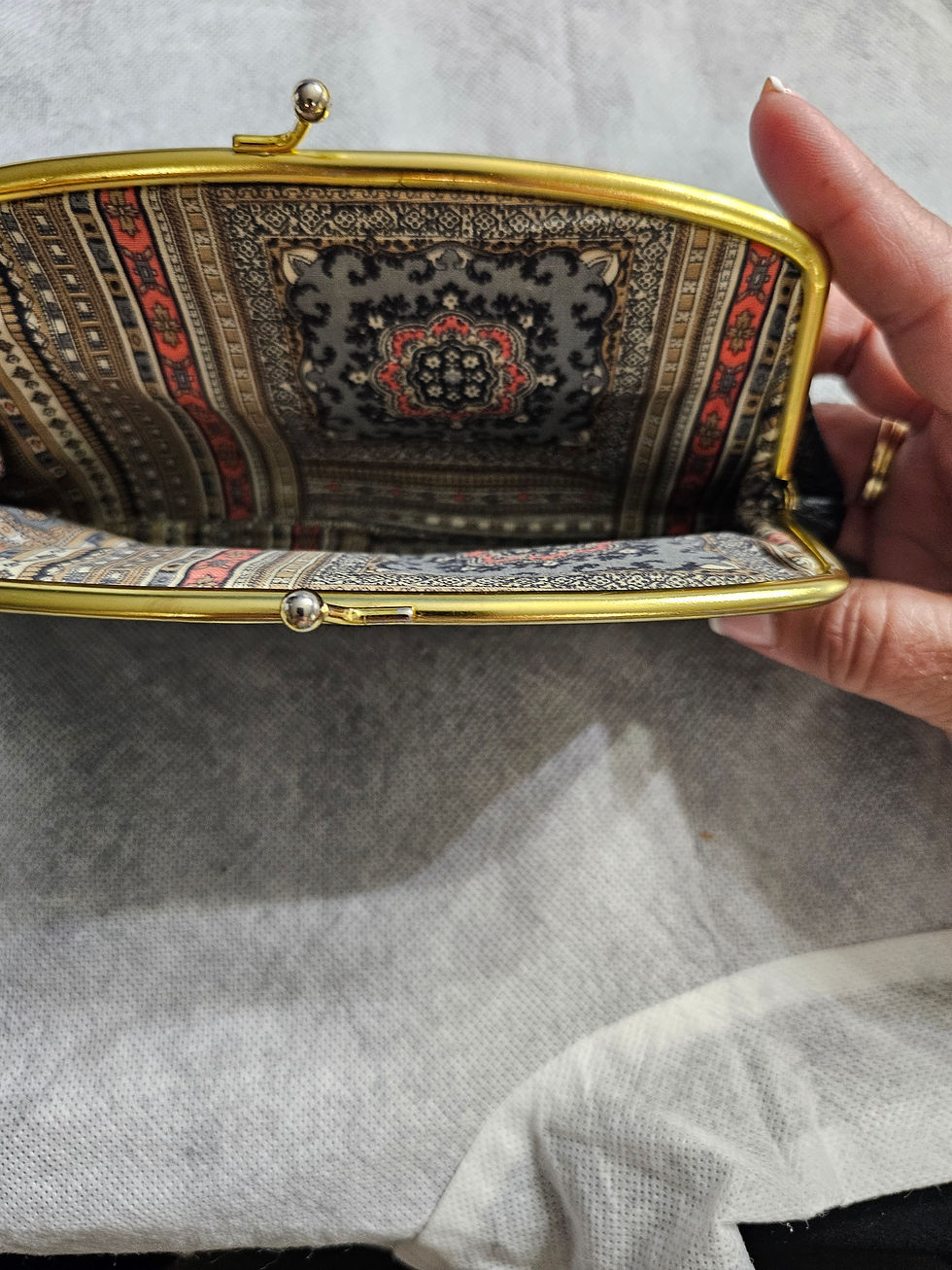 Thumbnail: Small Vintage Black Coin Purse