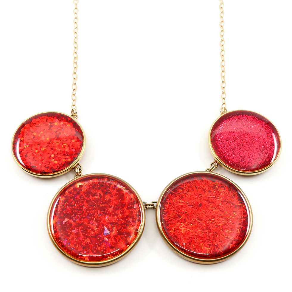 Thumbnail: Gold Composition Statement Necklace - Large
