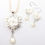 Thumbnail: White Blossom Flowers Mother Of Pearl Set