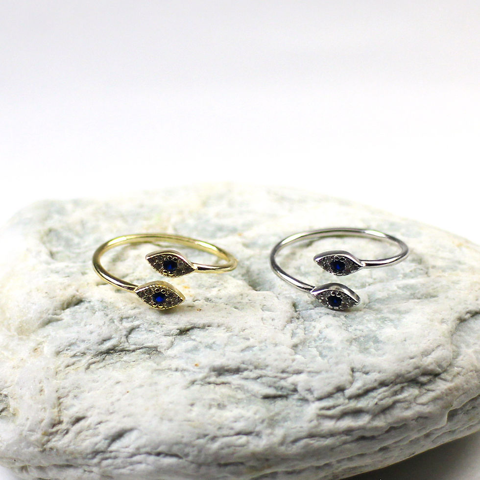Thumbnail: Evil Eye Overlapping Ring