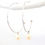 Thumbnail: Silver Open Hook Earrings with Freshwater Pearls