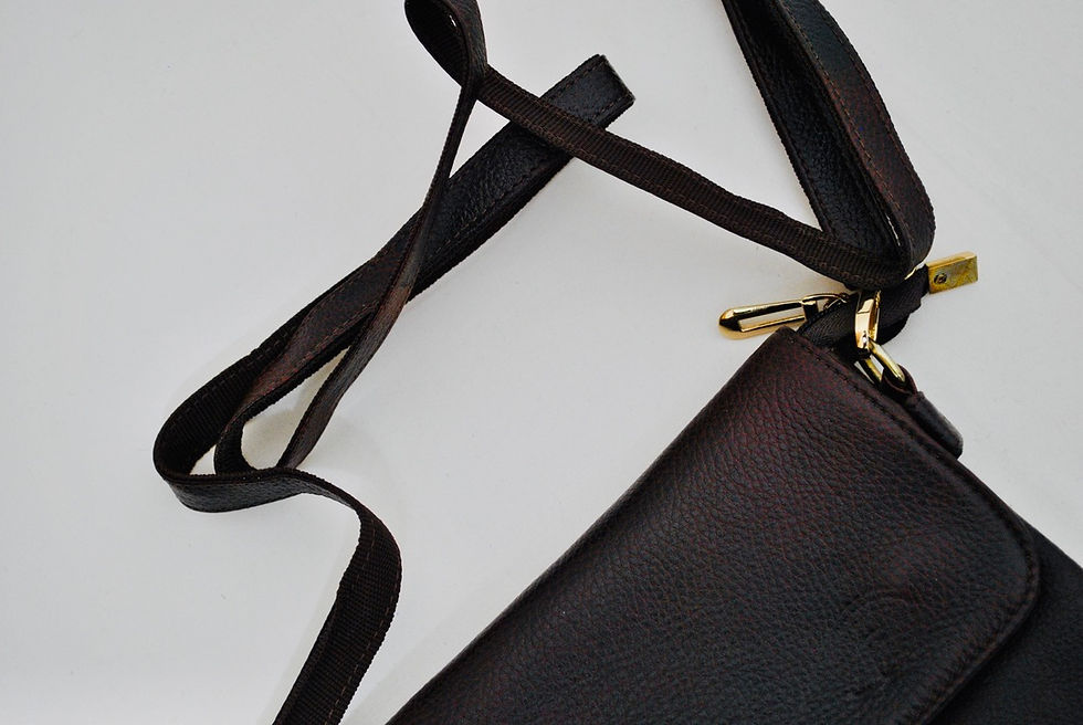 Thumbnail: Full Grain Leather Sling Messenger Bag