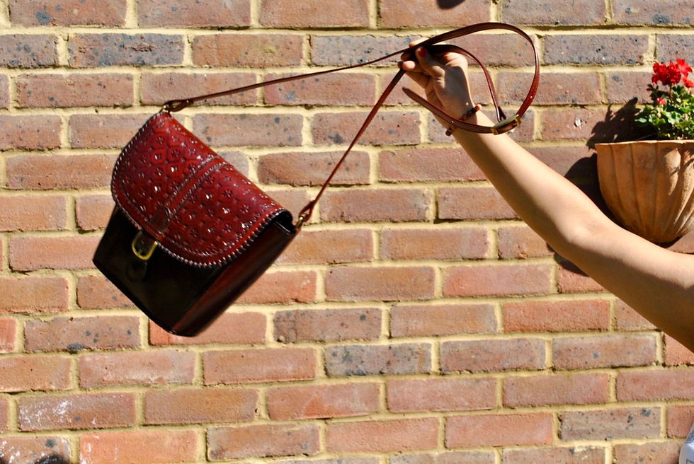 Thumbnail: Trapeze 'Chic Patterned Leather Messenger Cross Body Tote Bag