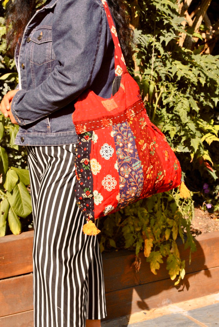 Thumbnail: Kantha Bag/ Jhola Bag/ Yoga Bag