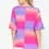 Thumbnail: ombre pink and purple ruffle sleeve top for women