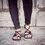 Thumbnail: plaka palm leaf flat summer sandal black