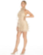 Halter Neck Ruffle Flower Dress www.jkembers.com