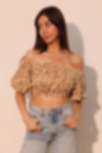 Wild Babe Bubble Sleeve Crop Top www.jkembers.com