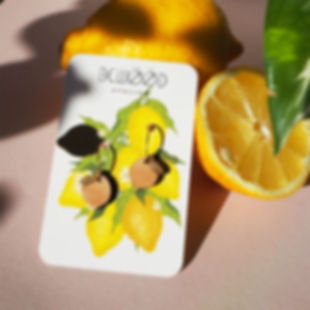 Créoles CITRON paillettes